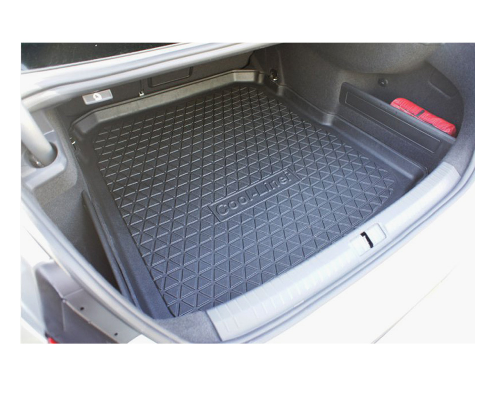 Set Kofferraumschale und angepasste Autoteppiche TPE für: Volkswagen Passat  B8 Limousine (12.2014-12.2021) - obere Ladefläche; mit vollem Reserverad