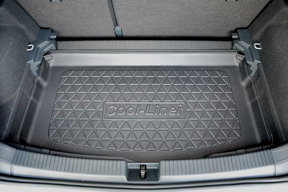 Auto Kofferraummatten für VW T-Cross 2019+ (Untere Ebene) Leder  Kofferraumwanne Kofferraum Schutzmatte Cargo Teppich Allwetter  Kofferraummatte,E