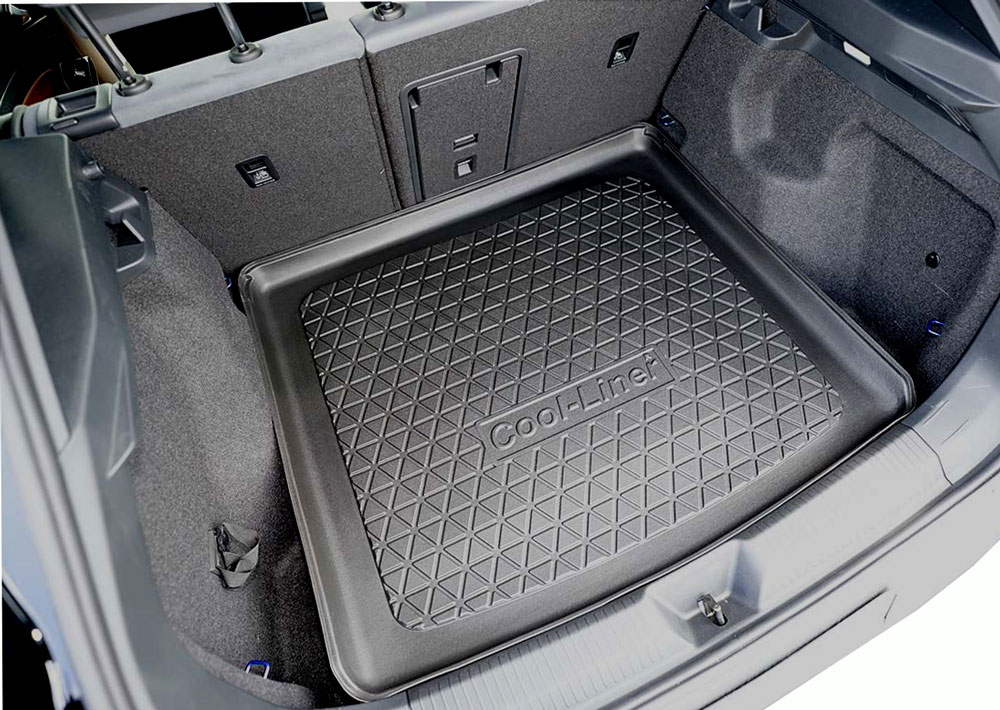 ELMASLINE Passform-Fußmatten 3D Gummimatten & Kofferraumwanne für VW ID.4  (5 St), für VW ID.4, (Standard Ladeboden) Zubehör - Extra hoher Rand