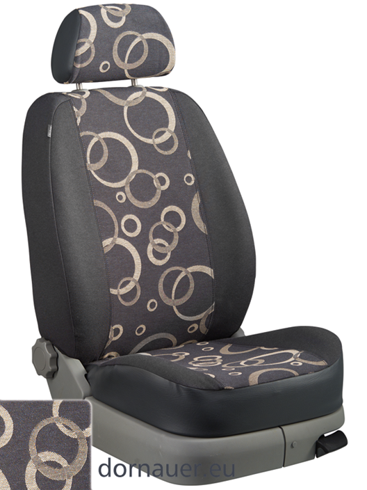 Passform-Sitzbezug Dessin Rom beige