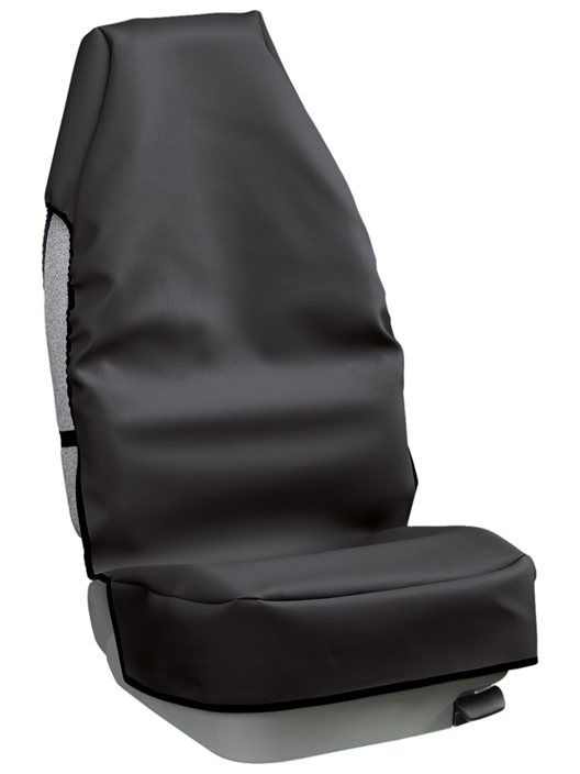 Kunstleder Sitzschoner mit Airbagausnehmung / schwarz