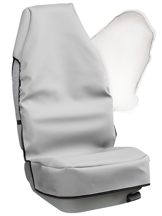 Kunstleder Sitzschoner mit Airbagausnehmung / grau