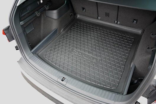Premium Kofferraumwanne Skoda Kodiaq 3.2017- / 5-Sitzer -> passend für Modelle OHNE Varioboden sowie mit Varioboden in OBERSTER Position