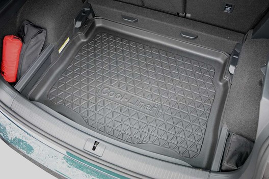 Premium Kofferraumwanne für VW Tiguan II 4.2016- / für Modelle MIT Varioboden in UNTERSTER Position (nicht passend für Modelle mit Reserverad)
