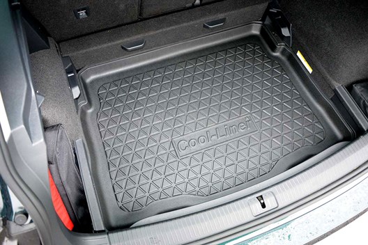 Premium Kofferraumwanne für VW Tiguan II 4.2016- / für Modelle MIT Varioboden in UNTERSTER Position (nicht passend für Modelle mit Reserverad)