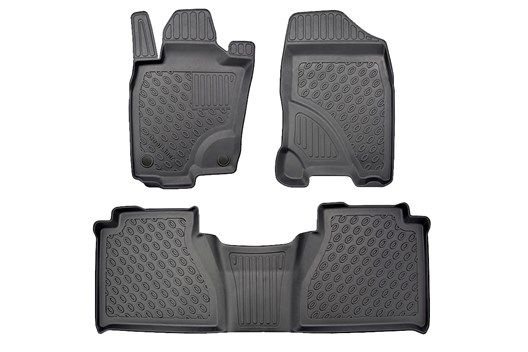 Premium Fußraumschalen für Mercedes X-Klasse (470) Double Cab 11.2017- / für Modelle ohne Feuerlöscher auf der Beifahrerseite