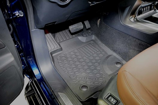 Premium Fußraumschalen für Mercedes X-Klasse (470) Double Cab 11.2017- / für Modelle ohne Feuerlöscher auf der Beifahrerseite