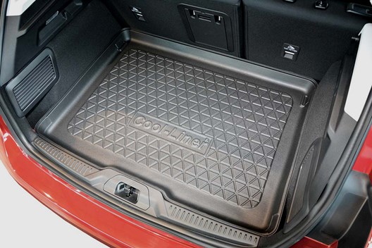 Premium Kofferraumwanne für Ford Focus IV Hatchback 9.2018- / für Modelle mit Varioboden auf höchster Ebene / oder Modelle mit VOLL-Reserverad