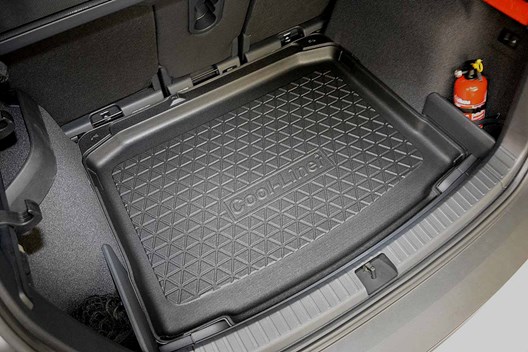 Premium Kofferraumwanne für Skoda Karoq 11.2017- / für Modelle mit NOT-Reserverad bzw. Pannenset (= vertiefte Ladefläche)