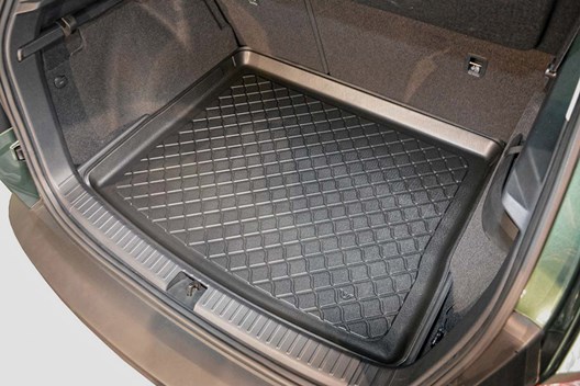 LITE Kofferraumwanne für Skoda Karoq 11.2017- / für Modelle mit Varioboden auf höchster Ebene / oder Modelle mit VOLL-Reserverad