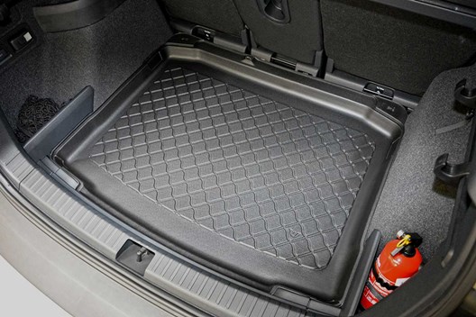 LITE Kofferraumwanne für Skoda Karoq 11.2017- / für Modelle OHNE Varioboden / oder Modelle mit NOT-Reserverad bzw. Pannenset (= vertiefte Ladefläche)