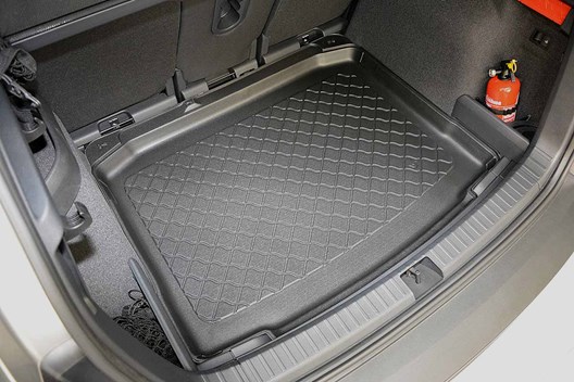 LITE Kofferraumwanne für Skoda Karoq 11.2017- / für Modelle OHNE Varioboden / oder Modelle mit NOT-Reserverad bzw. Pannenset (= vertiefte Ladefläche)