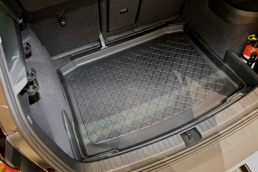 LITE Kofferraumwanne für Skoda Karoq 11.2017- / für Modelle OHNE Varioboden / oder Modelle mit NOT-Reserverad bzw. Pannenset (= vertiefte Ladefläche)