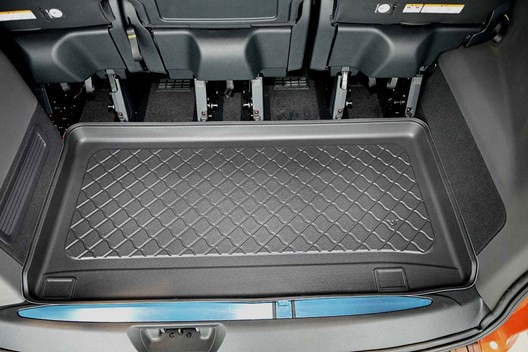 LITE Kofferraumwanne für Ford Tourneo Custom (L1) Facelift 2.2018- / für Modelle mit kurzem Radstand (L1) - hinter 3. Sitzreihe