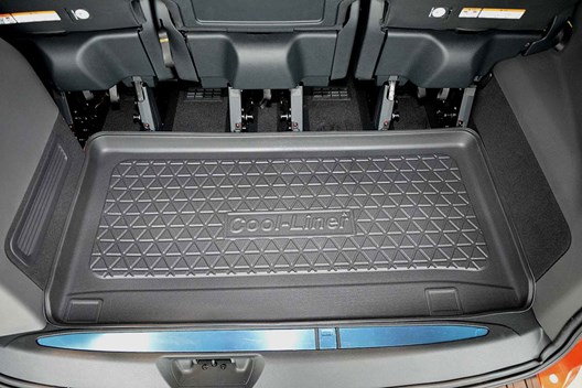 Premium Kofferraumwanne für Ford Tourneo Custom (L1) Facelift 2.2018- / für Modelle mit kurzem Radstand (L1) - hinter 3. Sitzreihe