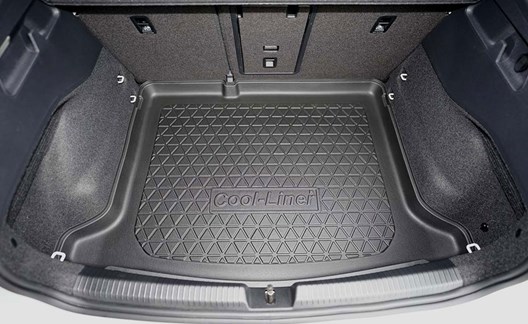 Premium Kofferraumwanne für VW ID.3 7.2020- / für Cupra Born 11.2021- /  FÜR MODELLE OHNE VARIOBODEN (= vertiefte Ladefläche)