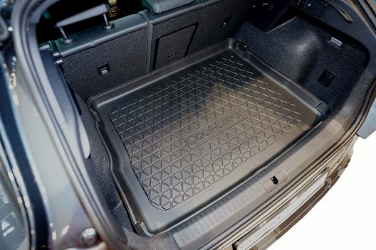 Naht:Schwarz Gummi Rückseite tuning-art BM3130 Kofferraummatte für Cupra Formentor 2020