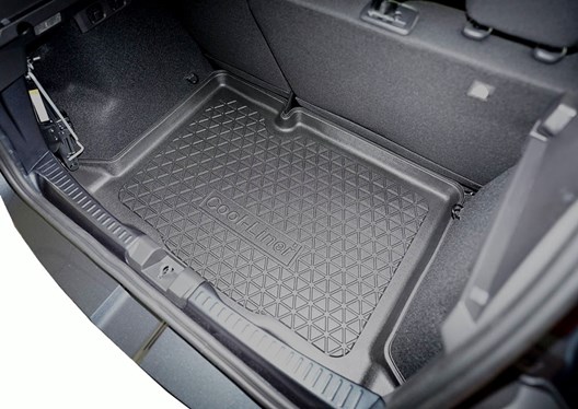 Premium Kofferraumwanne für Dacia Sandero III (DJF) (auch für Stepway) 1.2021- / FÜR MODELLE OHNE DOPPELTEN LADEBODEN (= für vertiefte Ladefläche)