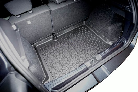 Premium Kofferraumwanne für Dacia Sandero III (DJF) (auch für Stepway) 1.2021- / FÜR MODELLE OHNE DOPPELTEN LADEBODEN (= für vertiefte Ladefläche)
