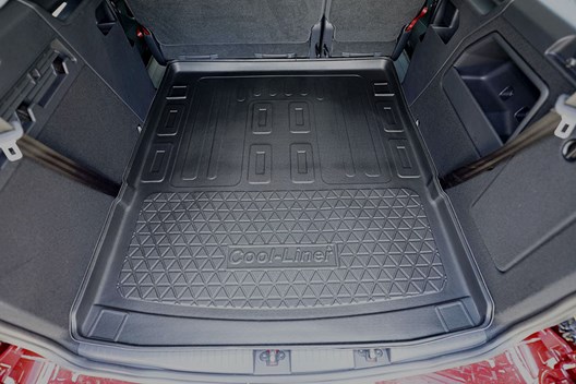 Premium Kofferraumwanne für VW Caddy MAXI V 11.2020- / FÜR 5-SITZER UND 7-SITZER HINTER 2. (ZWEITER) REIHE