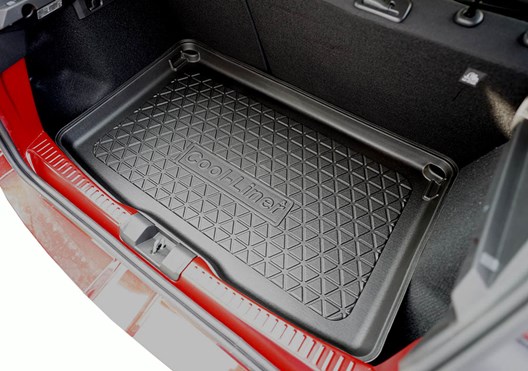 Premium Kofferraumwanne für Dacia Sandero III (DJF) (auch für Stepway) 1.2021- / FÜR MODELLE MIT DOPPELTEN LADEBODEN AUF HÖCHSTER EBENE
