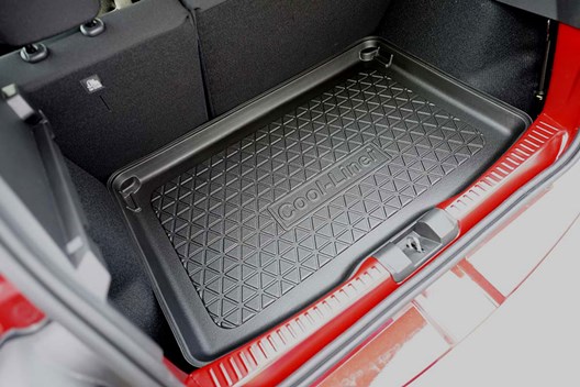 Premium Kofferraumwanne für Dacia Sandero III (DJF) (auch für Stepway) 1.2021- / FÜR MODELLE MIT DOPPELTEN LADEBODEN AUF HÖCHSTER EBENE