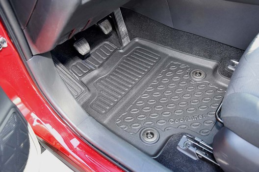 Premium Fußraumschalen kompatibel mit Toyota RAV4 V (auch Hybrid) 1.2019- / FÜR MODELLE MIT SCHALTGETRIEBE