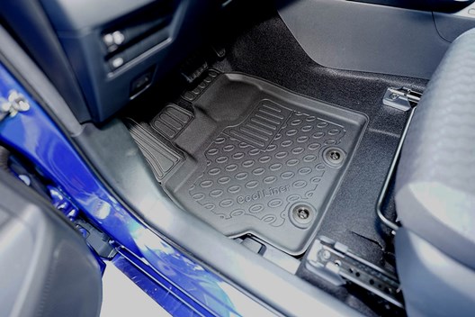 Premium Fußraumschalen für Toyota Yaris IV (XP21) Verbrenner 11.2020- / für Toyota Yaris IV (XP21) Hybrid 9.2020- / für Toyota Yaris Cross 9.2021- / für Mazda 2 Hybrid 3.2022-