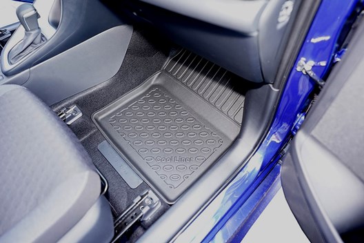 Premium Fußraumschalen für Toyota Yaris IV (XP21) Verbrenner 11.2020- / für Toyota Yaris IV (XP21) Hybrid 9.2020- / für Toyota Yaris Cross 9.2021- / für Mazda 2 Hybrid 3.2022-