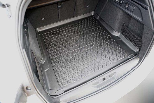 Premium Kofferraumwanne kompatibel mit Peugeot 308 SW III (P51) 12.2021- (auch Plug-in Hybrid) / kompatibel mit Opel Astra L Sports Tourer 1.2022- / FÜR Modelle MIT Varioboden (Flex Floor) auf höchster Ebene