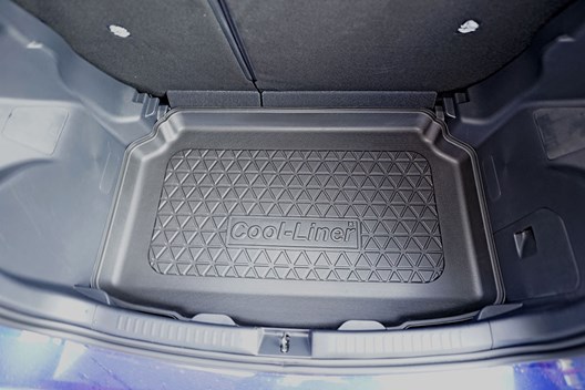 Premium Kofferraumwanne kompatibel mit Toyota Yaris IV (XP21) (auch Hybrid) 9.2020- / FÜR VERTIEFTE LADEFLÄCHE - für Modelle ohne doppelten Ladeboden