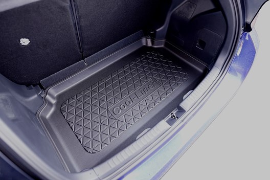 Premium Kofferraumwanne kompatibel mit Toyota Yaris IV (XP21) (auch Hybrid) 9.2020- / FÜR VERTIEFTE LADEFLÄCHE - für Modelle ohne doppelten Ladeboden
