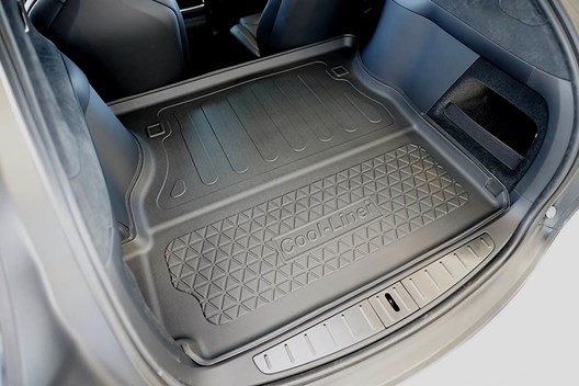 Premium Kofferraumwanne kompatibel mit Tesla Model X Facelift 1.2021- / hinter 2. Reihe - für 6/7-Sitzer mit umgelegter 3. Reihe